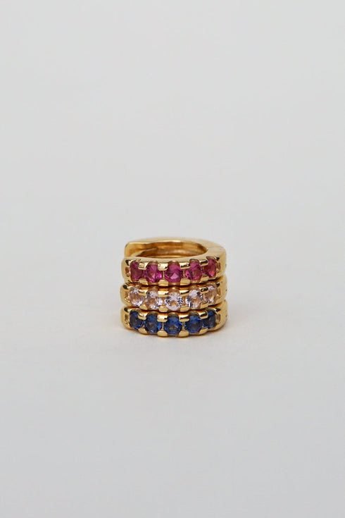 FUCHSIA HUGGIE GOLD